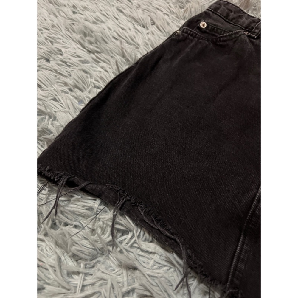 Topshop Moto Raw Hem Denim Skirt - Picture 4 of 7